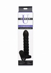 Sprężyste dildo spiralne z pilotem - SU Supple Swirl 21x Remote Control Silicone Dildo - czarne AF937
