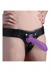 Sprężyste Termo Dildo Silexpan - Squeezable Slender Dildo - fioletowe AG474-PURPLE