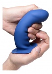 Sprężyste Termo Dildo Silexpan - Squeezable Thick Phallic Dildo - niebieskie AG473-BLUE