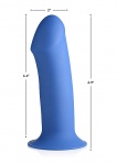 Sprężyste Termo Dildo Silexpan - Squeezable Thick Phallic Dildo - niebieskie AG473-BLUE