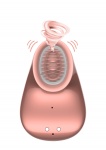 SSĄCY MASAŻER łechtaczki WIBRUJĄCY - Hands - free Suction & Vibration Toy - Rose Gold