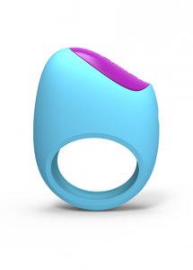Sexshop - Picobong Remoji Lifeguard Ring Vibe  Niebieski - Sterowany aplikacją wibrujący pierścień na penisa - online