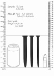 STYMULACJA CEWKI MOCZOWEJ zestaw 3 sztuki - Silicone Rugged Nail Plug Set - Urethral Sounding - Black