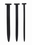 STYMULACJA CEWKI MOCZOWEJ zestaw 3 sztuki - Silicone Screw Plug Set - Urethral Sounding - Black