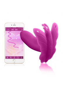 SexShop - Stymulator motylek sterowany smartfonem telefonem - Realov Lydia I Smart Butterfly Vibe Fioletowy - online