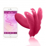 SexShop - Stymulator motylek sterowany smartfonem telefonem - Realov Lydia I Smart Butterfly Vibe Różowy - online