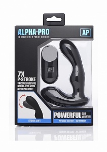 Stymulator prostaty 7X P-Stroke wibracja + odchylanie  - czarny AG149 - 7X P-Stroke Prostate Stimulator w/ Stroking Shaft - Black