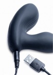 Stymulator prostaty 7X P-Stroke wibracja + odchylanie  - czarny AG149 - 7X P-Stroke Prostate Stimulator w/ Stroking Shaft - Black