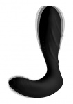 Stymulator prostaty na sterowanie z pilota - Silicone Prostate Vibrator with Remote Control - czarny AF872