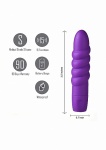 Sugr Mini Bullet - 15-funkcyjny, wodoodporny wibrator spiralny - fioletowy 322-L4