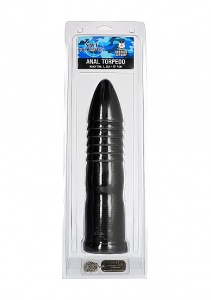 Teksturowane dildo analne Anal Torpedo - Anal Torpedo - Black - Czarny NAV66B