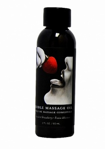 Truskawkowy jadalny olejek do masażu - 2oz / 60ml - MSE203 - Strawberry Edible Massage Oil - 2oz / 60ml