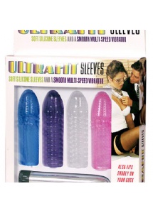 SexShop - Wibrator oraz zestaw nakładek -  Ultrafit Sleeves and Vibrator Kit - online