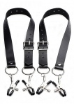Uprząż do rozciągania warg sromowych - Spread Labia Spreader Straps with Clamps - AF500