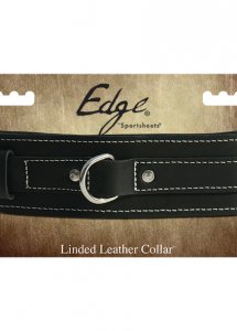 Sexshop - Sportsheets Edge Lined Leather Collar   - Wąska obroża skórzana - online