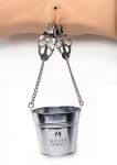 Wiaderko Niewolnicy - zaciski na sutki i wargi sromowe - Slave Bucket Labia and Nipple Clamps - AF532 