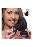 Prążkowany Korek Analny z Pilotem - Assterisk - Ribbed Vibrating Anal Plug with Remote Control - Czarny AG390