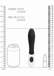 Wibrator ELASTYCZNY prążkowany 10 prędkości  - Ribbed Vibrator - Black