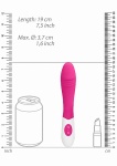 Wibrator ELASTYCZNY prążkowany 10 prędkości  - Ribbed Vibrator - Pink