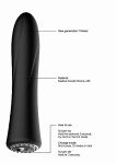 WIBRATOR klasyczny 10 trybów pracy PRĄŻKOWANY - Vibrator - Jewel - Black