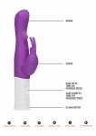 Wibrator KRÓLICZEK stymulacja ŁECHTACZKI  punkt G - Rotating Rabbit Vibrator - Purple