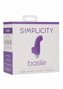 WIBRATOR na palec masażer łechtaczki - BASILE Finger vibrator - Purple