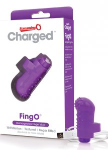 Sexshop - The Screaming O Charged FingO Finger Vibe  Fioletowy - Wibrator na palec - online