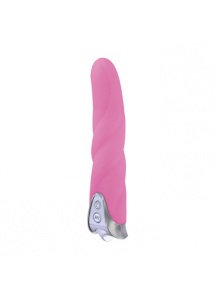 SexShop - Wibrator o spiralnej powierzchni Vibe Therapy - Meridian Pink różowy - online