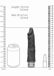 WIBRATOR realistyczny TPE REALROCK 17CM baterie - Realrock 7-17 cm Vibrating Dildo - Black