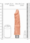 WIBRATOR realistyczny TPE REALROCK 23CM baterie - Realrock 9-23 cm Vibrating Dildo - Flesh
