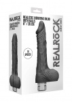 WIBRATOR realistyczny Z JĄDRAMI tpe REALROCK 20CM - Realrock 8-20 cm Vibrating Dildo With Balls - Black