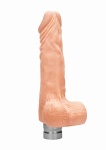 WIBRATOR realistyczny Z JĄDRAMI tpe REALROCK 20CM - Realrock 8-20 cm Vibrating Dildo With Balls - Flesh