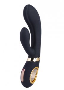 Sexshop - Nomi Tang Wild Rabbit  Czarny ze złotym - Wibrator stymulujący łechtaczkę - online