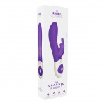 SexShop - Wibrator ze stymulatorem łechtaczki - The Rabbit Company The Classic Rabbit Fioletowy - online