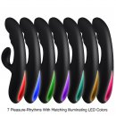 Sexshop - Kama Sutra Rhythm Lavani Powerful Vibrations  Czarny - Wibrator ze stymulatorem łechtaczki - online