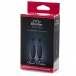 SexShop - Wibrujące zaciski na sutki - Fifty Shades of Grey Vibrating Nipple Clamps  - online