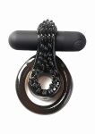 Wodoodporny wibrujący pierścień na penisa Jagger - MA1721-BK1