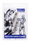 Zaciski do sutków ze stali medycznej - Tom of Finland Bros Pin Stainless Steel Nipple Clamps - TF2603
