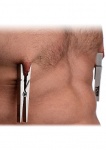Zaciski do sutków ze stali medycznej - Tom of Finland Bros Pin Stainless Steel Nipple Clamps - TF2603