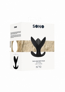 ZATYCZKA ANALNA No. 72 - No. 72 - The 3-Way Butt Plug - Black