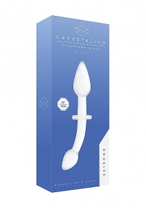 ZATYCZKA ANALNA z Borokrzemianu SZKLANA DOUBLER - Doubler - White