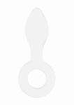 ZATYCZKA ANALNA z Borokrzemianu SZKLANA PLUGGER - Plugger - White