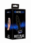 ZATYCZKA ANALNA Z ELEKTROSTYMULACJĄ - Ribbed Butt Plug - Gun Grey