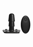 ZATYCZKA ANALNA Z WIBRACJAMI I PODSTAWĄ CZARNA 1010-50-BX - Vibrating Plug with Wireless Remote - Black