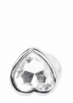 ZATYCZNA ANALNA zdobiona 3.15 Inch - Love Heart Diamond Plug - 3.15 Inch - Silver