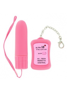 SexShop - Zdalnie sterowany wibrator pocisk Remote Control Power Bullet Pink - online