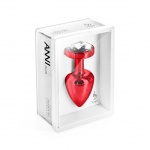SexShop - Zdobiony plug analny - Diogol Anni Butt Plug Round Red 25 mm Okrągły Czerwony - online