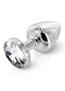 SexShop - Zdobiony plug analny - Diogol Anni Butt Plug Round Silver Plated 35 mm Okrągły Srebrny - online