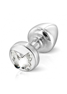 SexShop - Zdobiony plug analny - Diogol Anni R Butt Plug Butterfly Silver 25 mm Motyl Srebrny - online