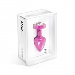SexShop - Zdobiony plug analny - Diogol Anni R Butt Plug Butterfly Pink 25 mm Motyl Różowy - online